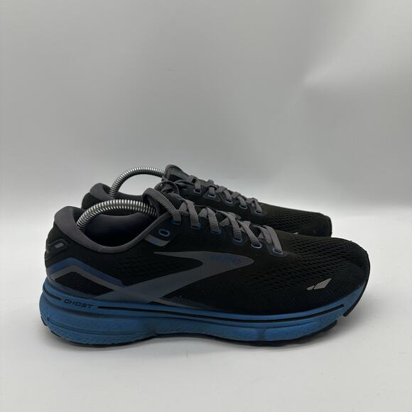 Mens Size 9 Brooks Ghost 15 Black Pearl Blue Road Running Neutral Trainer - Picture 1 of 10